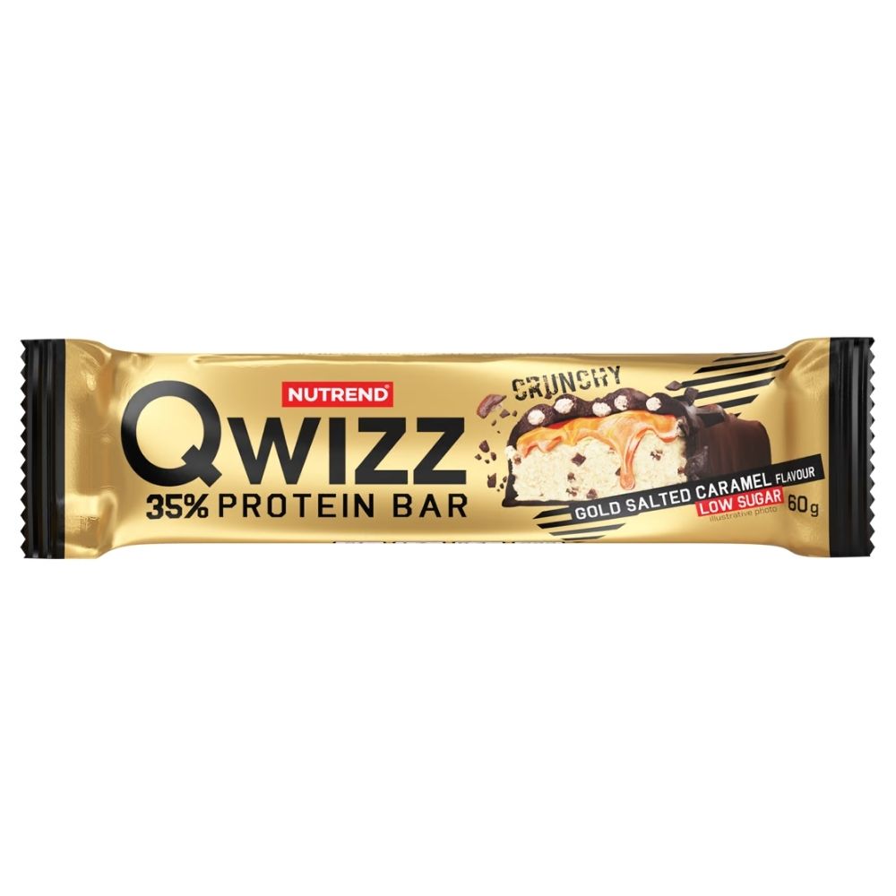 Nutrend Qwizz baltymų batonėlis Baltymų batonėlis, sūdyta karamelė - 60 g - Magnis.lt