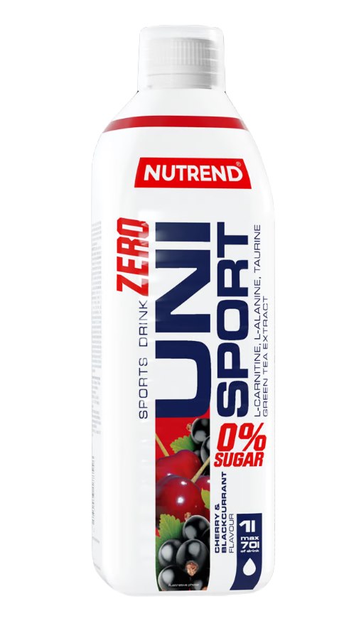 Nutrend Unisport Zero vyšnių ir juodųjų serbentų hipotoninis gėrimas - 1000 ml - Magnis.lt