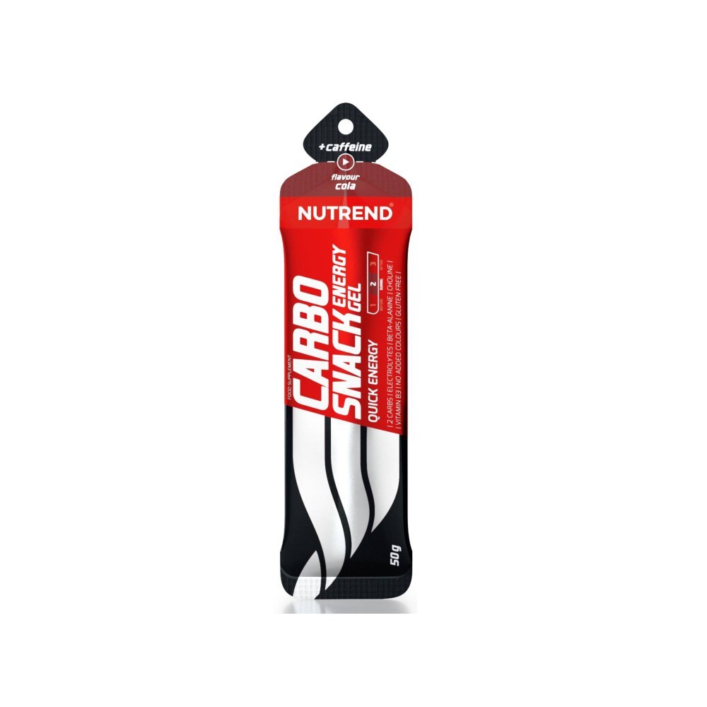 Nutrend Carbosnack gelis su kofeinu (paketėlis) kola - 50 g - Magnis.lt