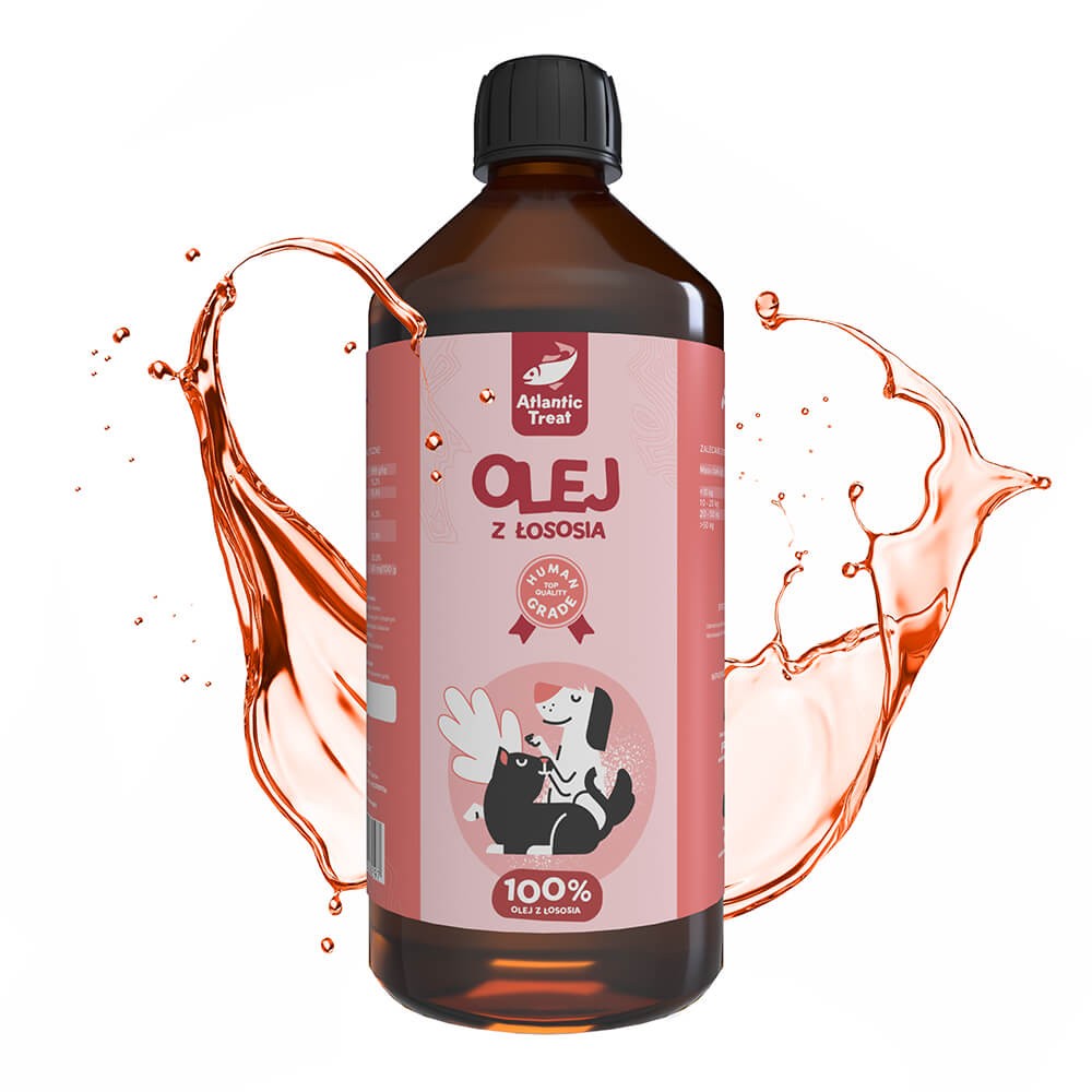 Atlantic Treat 100% lašu eļļa suņiem un kaķiem – 1000 ml