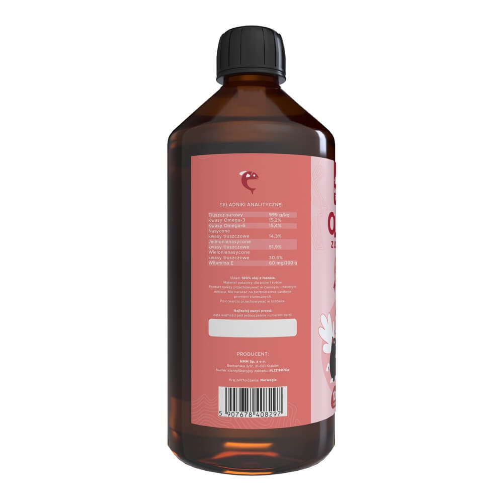 Atlantic Treat 100% lašu eļļa suņiem un kaķiem – 1000 ml