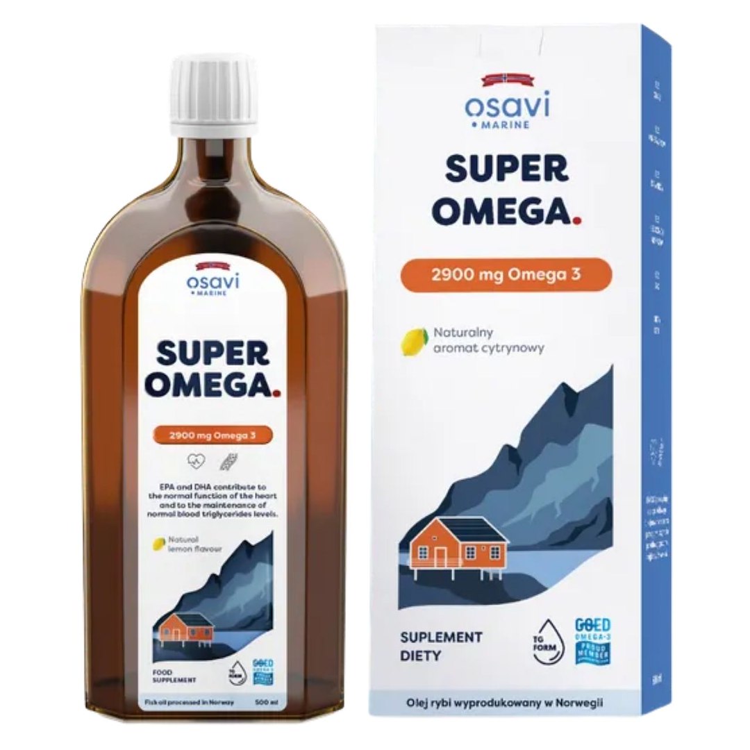Osavi Super Omega, 2900 mg Omega 3, citrons (jūras) - 500 ml
