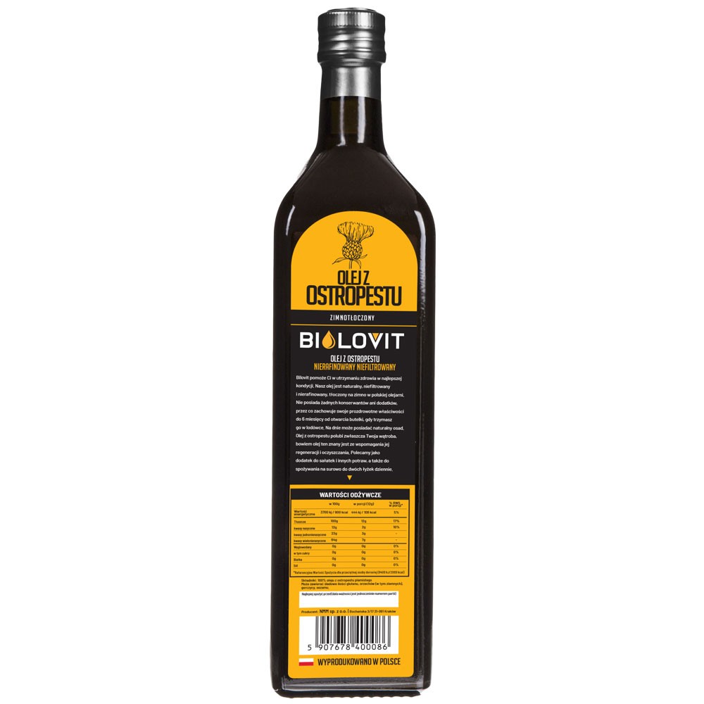 Bilovit Šaltai spaustas erškėtuogių aliejus - 1000 ml - Magnis.lt