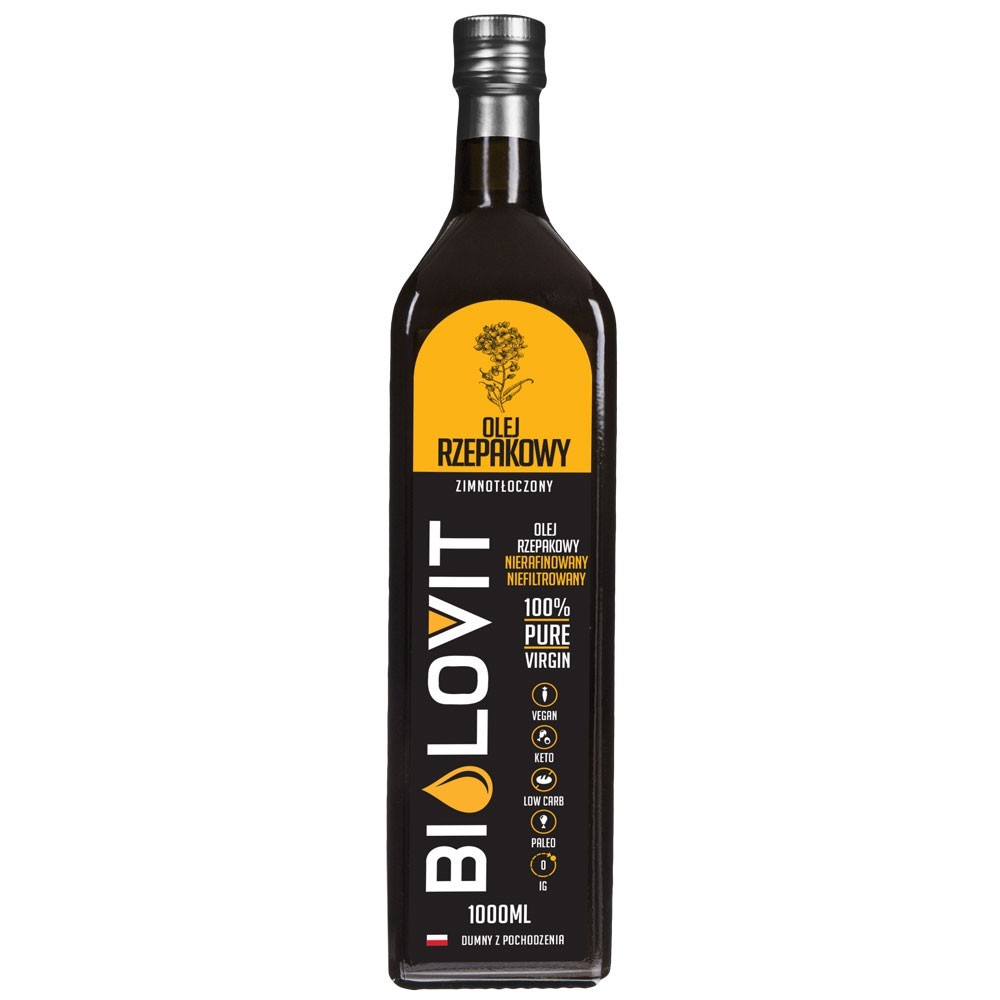 Bilovit Šaltai spaustas rapsų aliejus - 1000 ml - Magnis.lt