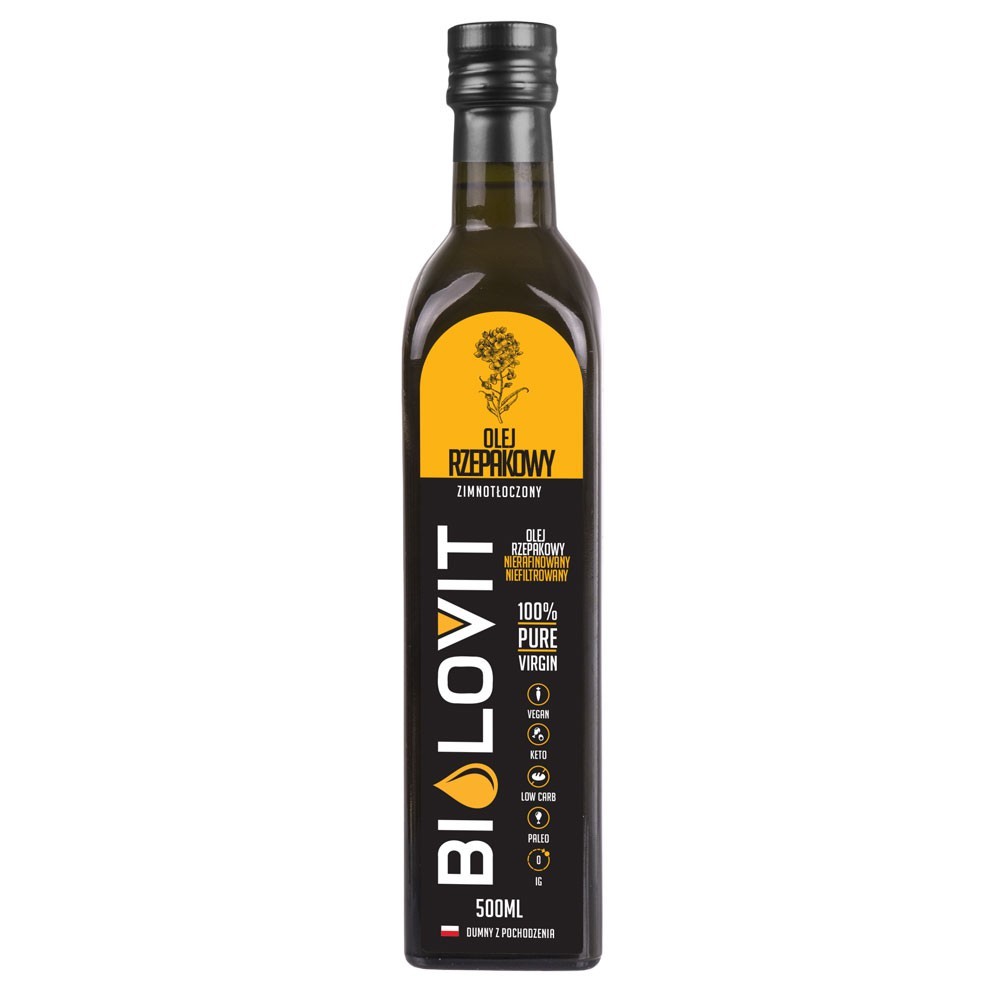 Bilovit Šaltai spaustas rapsų aliejus - 500 ml - Magnis.lt
