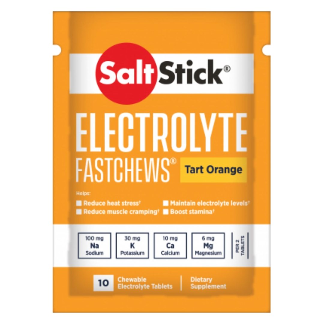 SaltStick FastChews elektrolītu košļājamās tabletes, apelsīns - 10 gab.