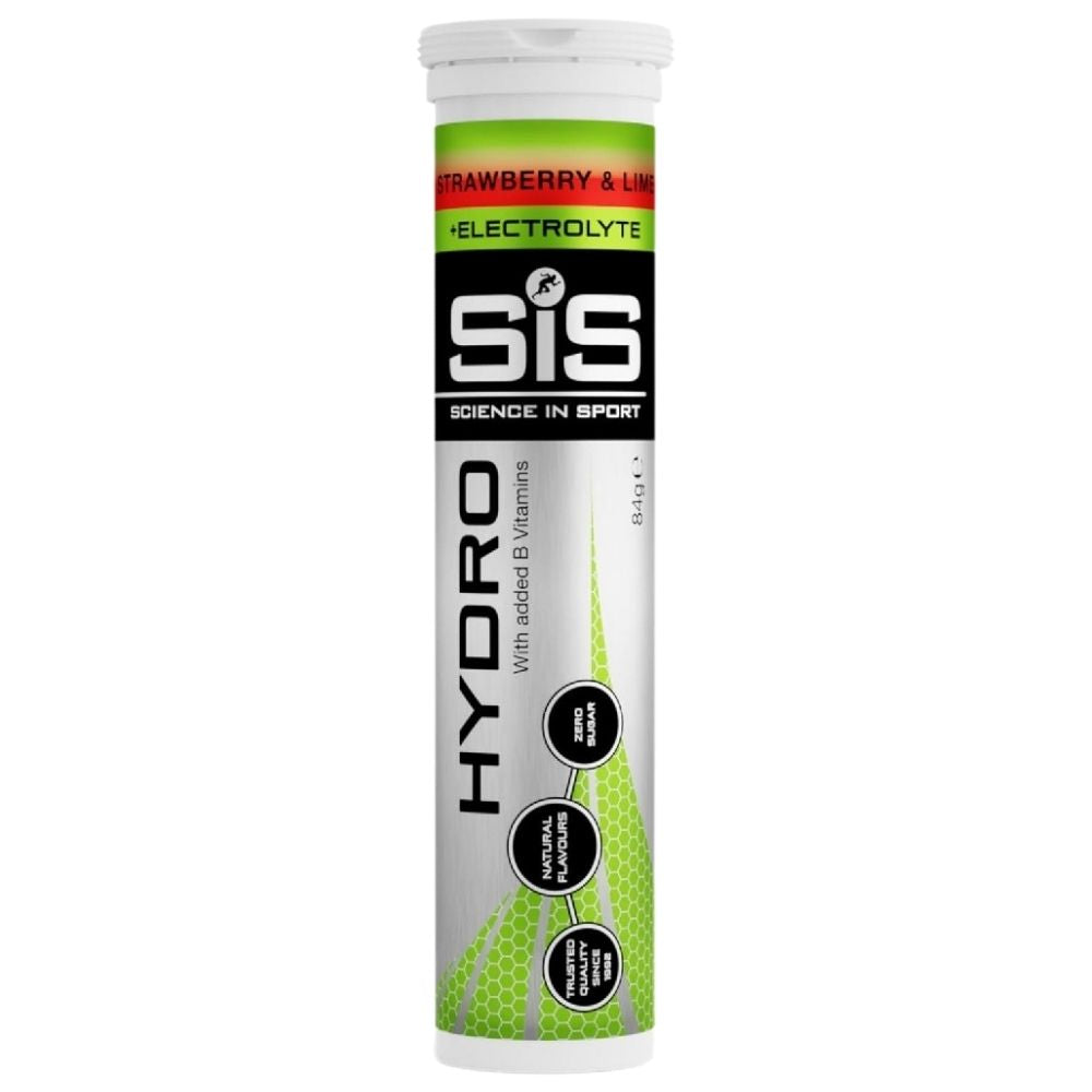 SiS GO Hydro Electrolytes, braškių ir laimų - 20 putojančių tablečių - Magnis.lt