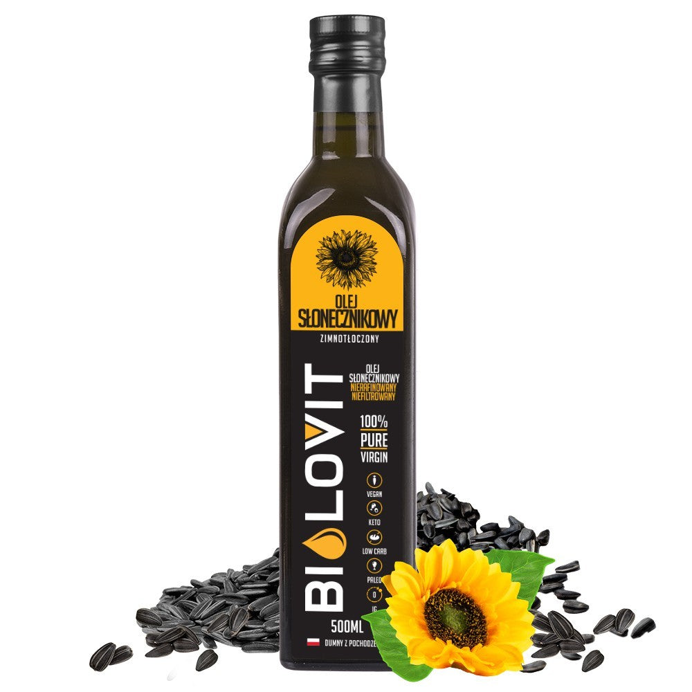 Bilovit Šaltai spaustas saulėgrąžų aliejus - 500 ml - Magnis.lt