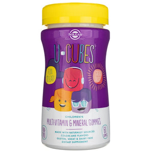 Solgar U-Cubes multivitamīni un minerālvielas bērniem - 60 košļājamās gumijas konfektes