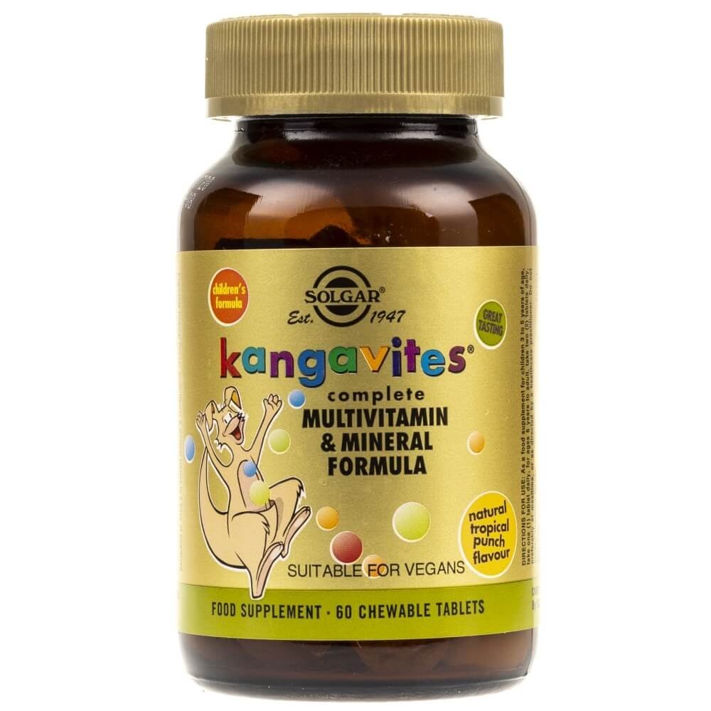 Solgar Kangaroo vitaminai vaikams (tropikų skonio) - 60 pastilių - Magnis.lt
