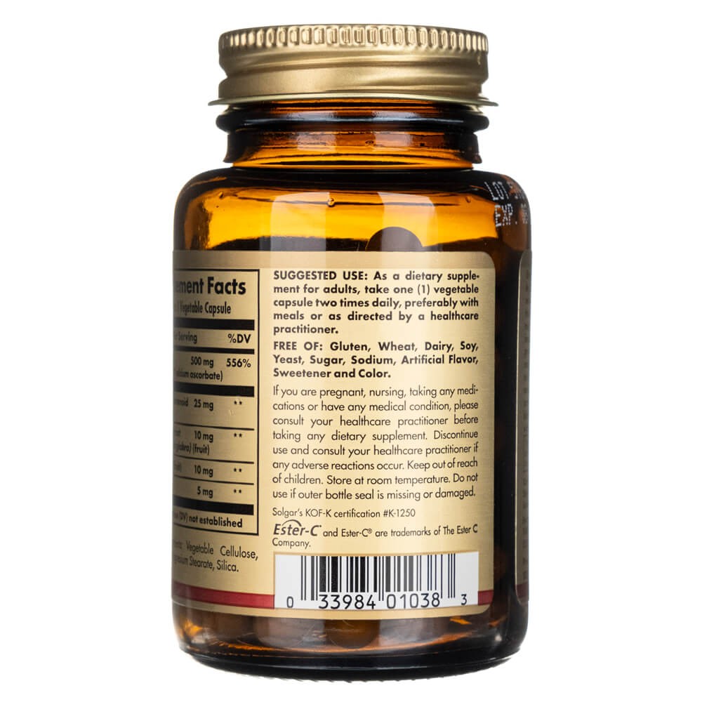 Solgar Ester-C plius vitaminas C 500 mg - 50 kapsulių - Magnis.lt