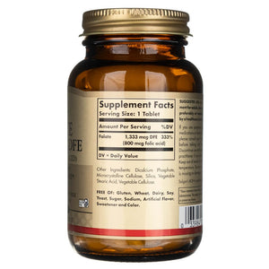 Solgar folāts 1333 mcg DFE (800 mcg folijskābes) – 250 tabletes