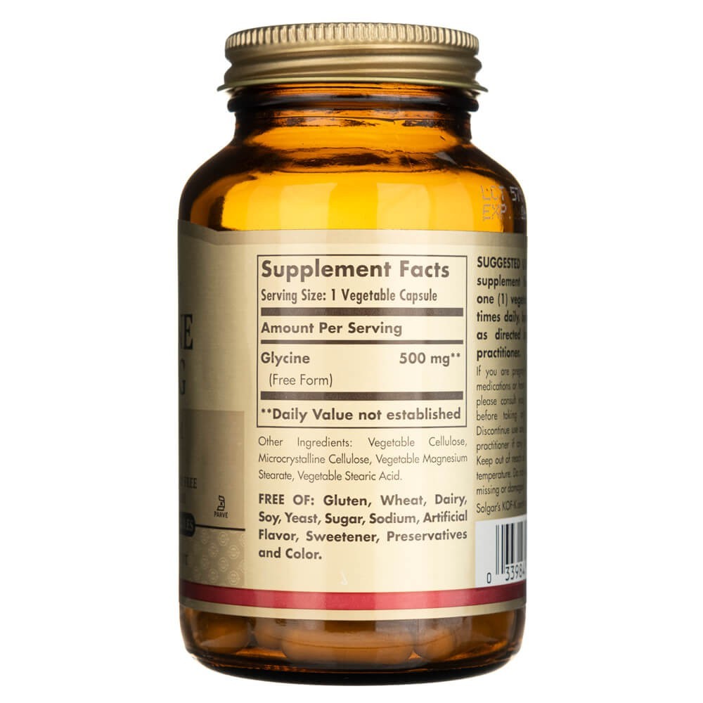 Solgar Glicīns 500 mg - 100 kapsulas