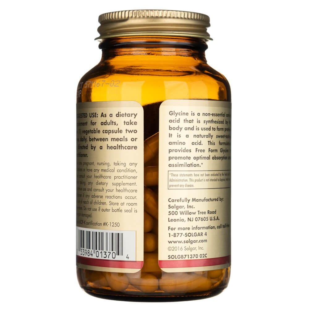 Solgar Glicīns 500 mg - 100 kapsulas