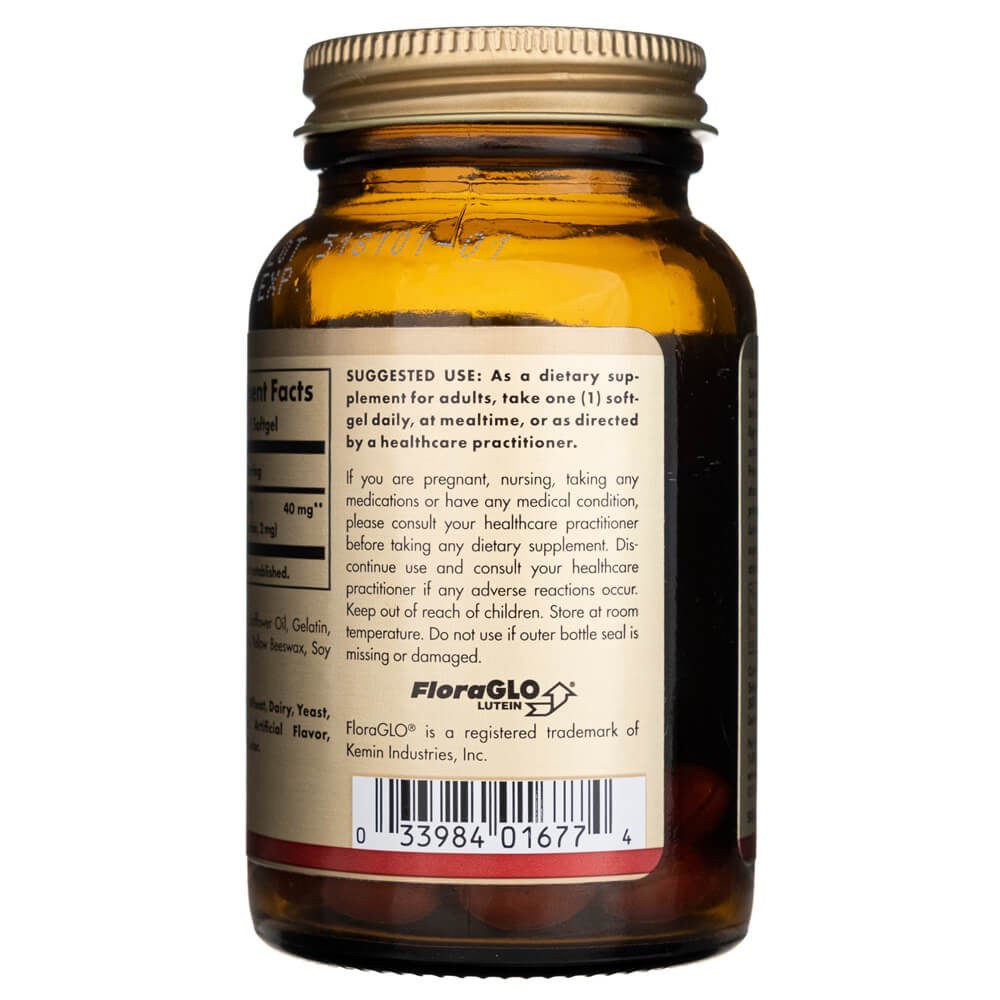Solgar Lutein 40 mg – 30 mīkstās kapsulas