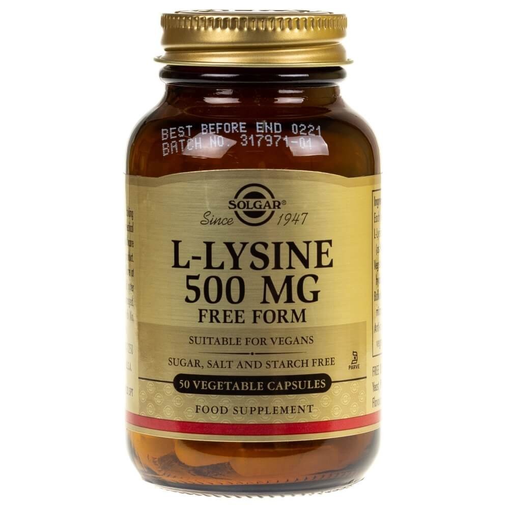 Solgar L-lizinas 500 mg - 50 kapsulių - Magnis.lt