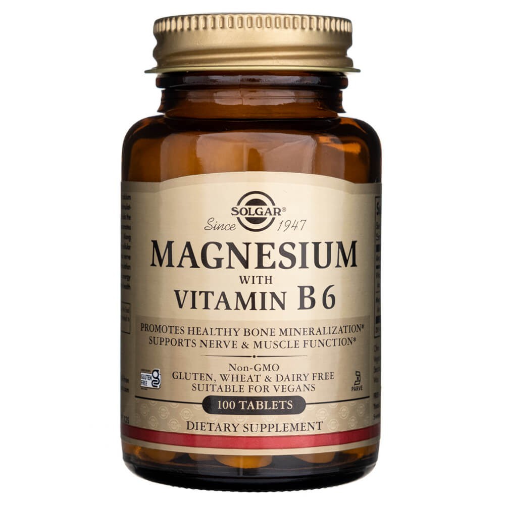 Solgar Magnis su vitaminu B6 - 100 tablečių - Magnis.lt
