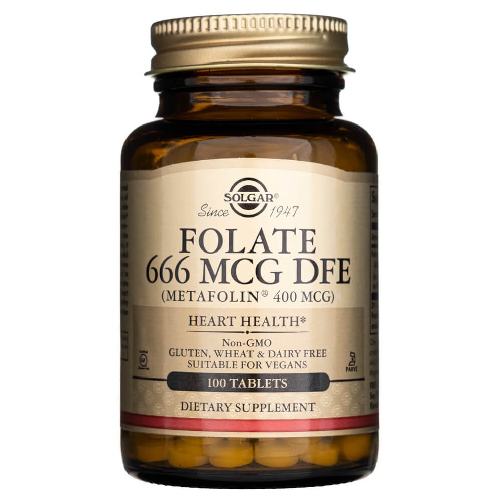 Solgar Folate 666 mcg DFE (Metafolin® 400 mcg) - 100 tablečių - Magnis.lt