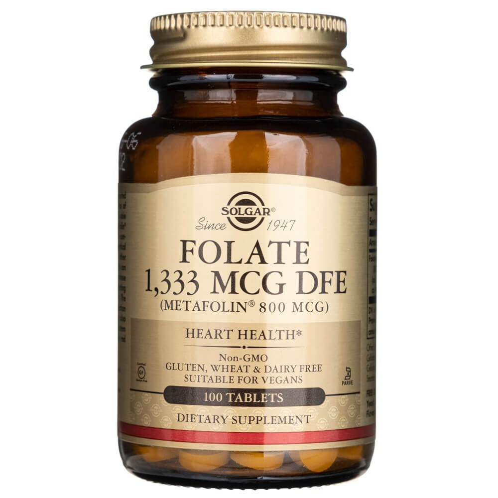 Solgar Folate 1333 mkg DFE (Metafolin® 800 mkg) - 100 tabletes