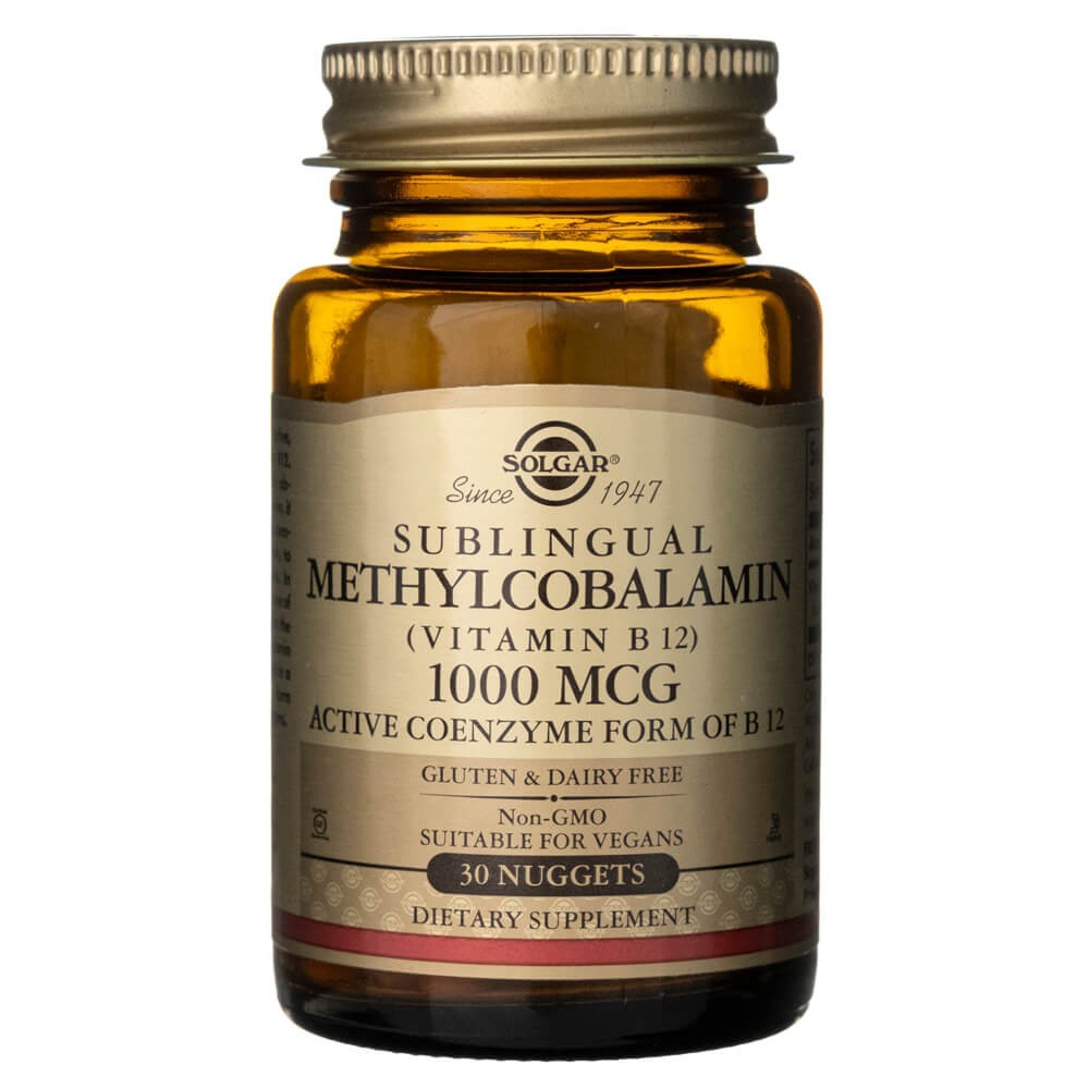 Solgar Sublingual Methylcobalamin (vitaminas B12) 1000 mcg - 30 grynuolių - Magnis.lt