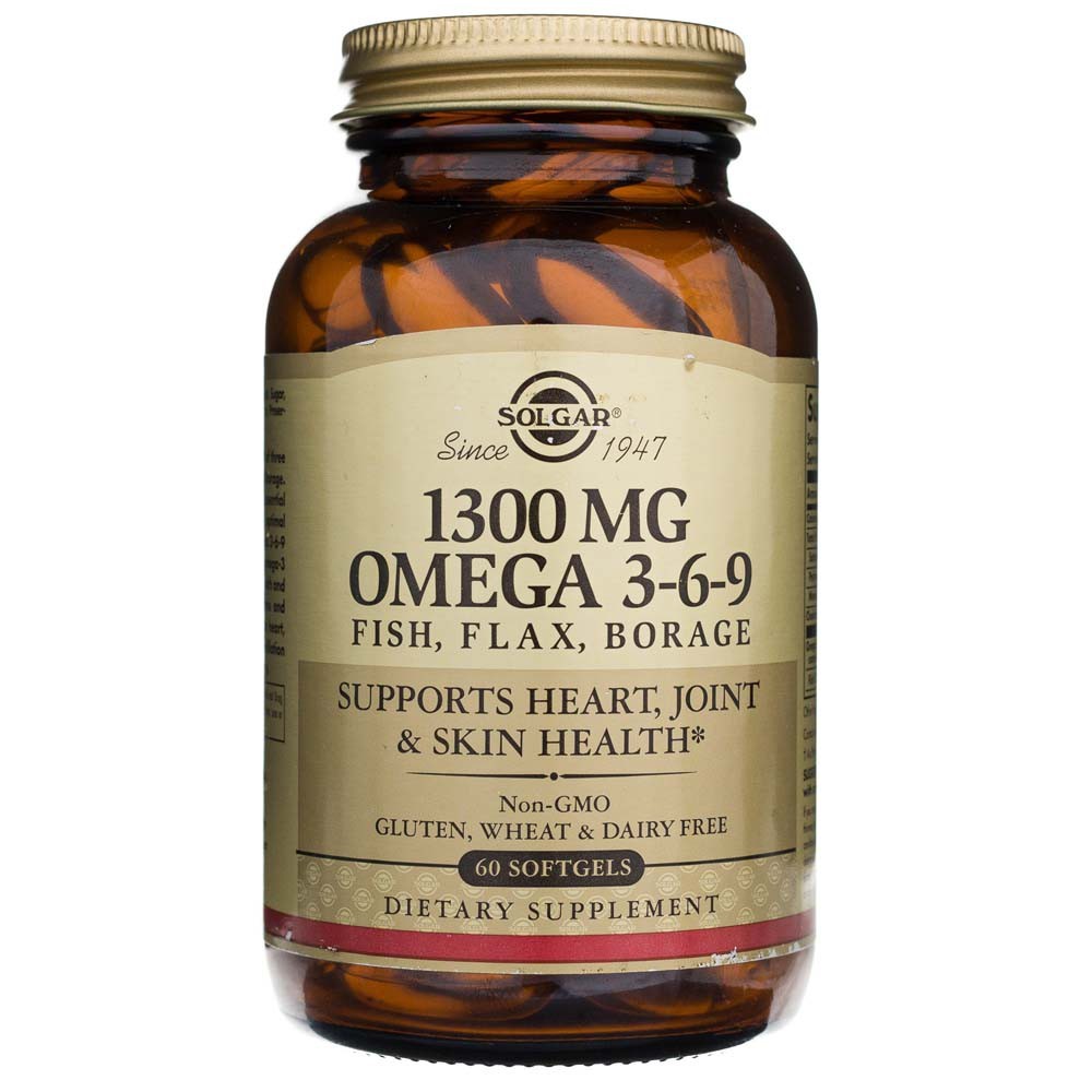 Solgar Omega 3-6-9 1300 mg - 60 minkštųjų gelių - Magnis.lt