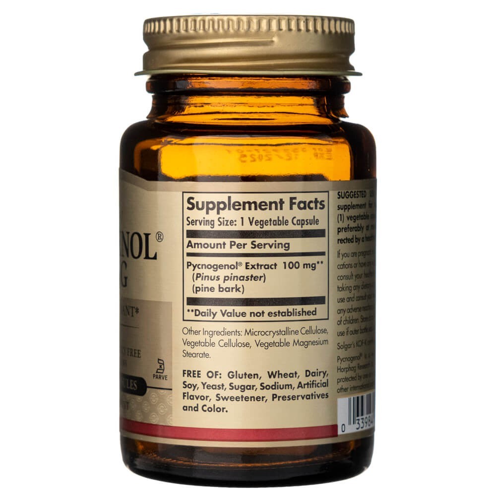 Solgar Pigenols 100 mg - 30 kapsulas