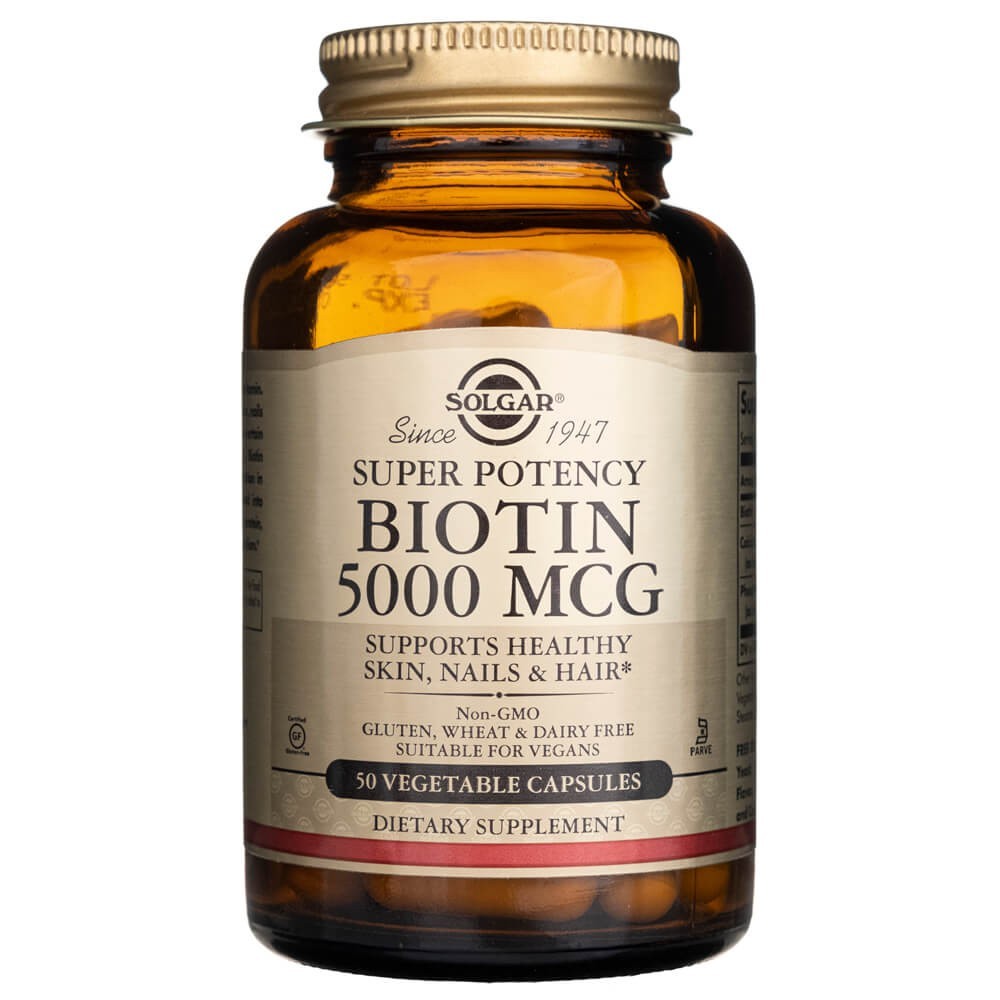 Solgar Biotinas 5000 mcg - 50 kapsulių - Magnis.lt