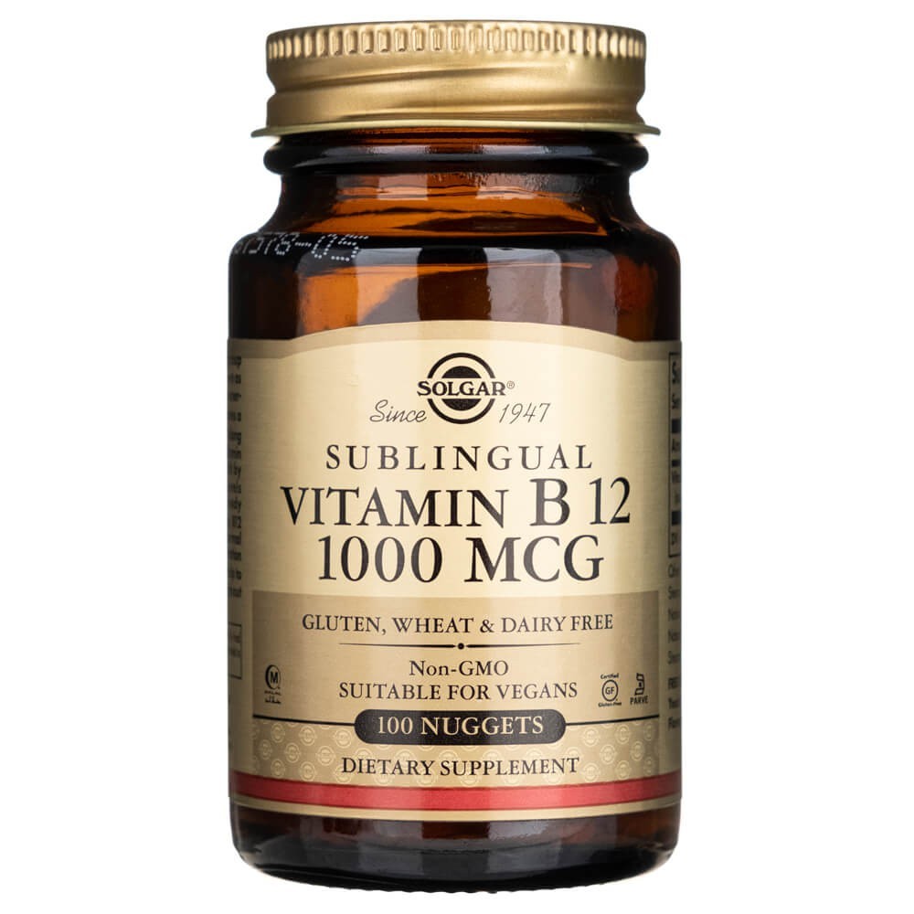 Solgar vitaminas B12 1000 mcg - 100 grynuolių - Magnis.lt