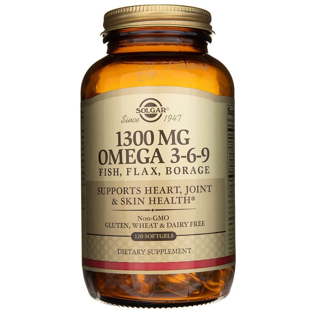 Solgar Omega 3-6-9 1300 mg - 120 mīkstās želejas kapsulas