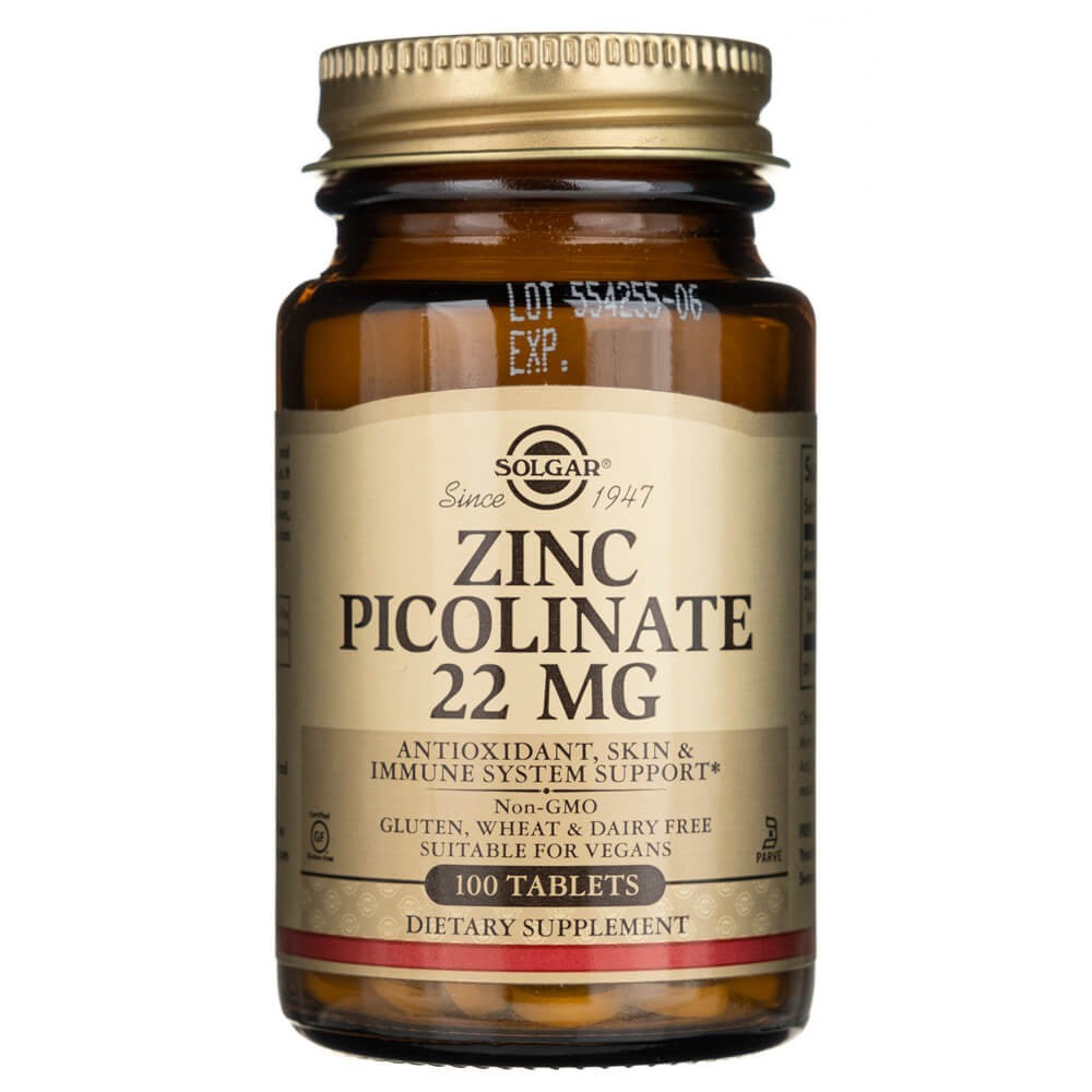 Solgar cinko pikolinatas 22 mg - 100 tablečių - Magnis.lt