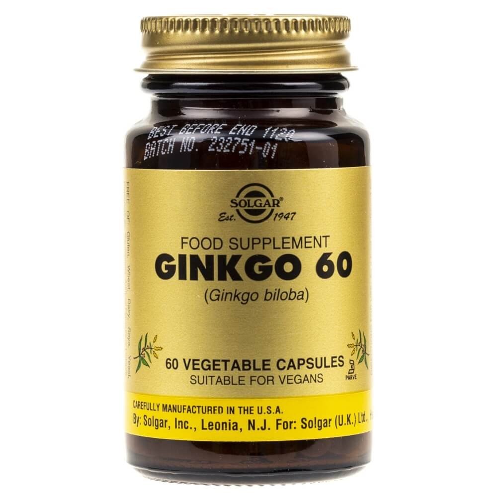 Solgar Ginkgo Biloba (Ginkgo biloba) - 60 kapsulių - Magnis.lt