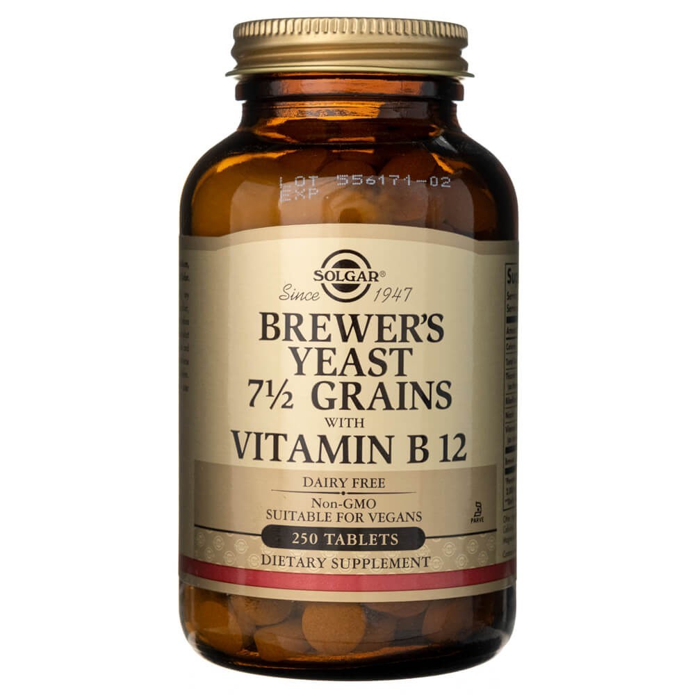 Solgar alus raugs 7 1/2 graudi ar B12 vitamīnu – 250 tabletes