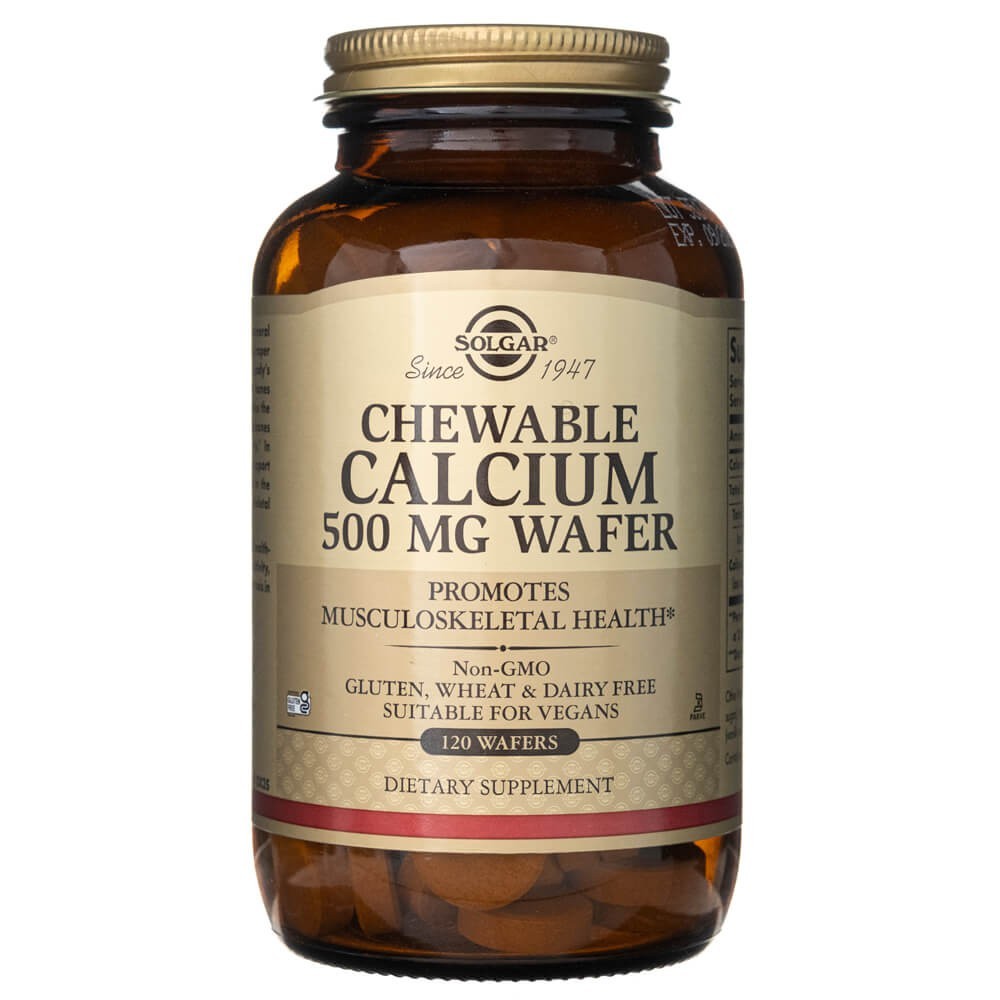 Solgar košļājamais kalcijs 500 mg – 120 tabletes