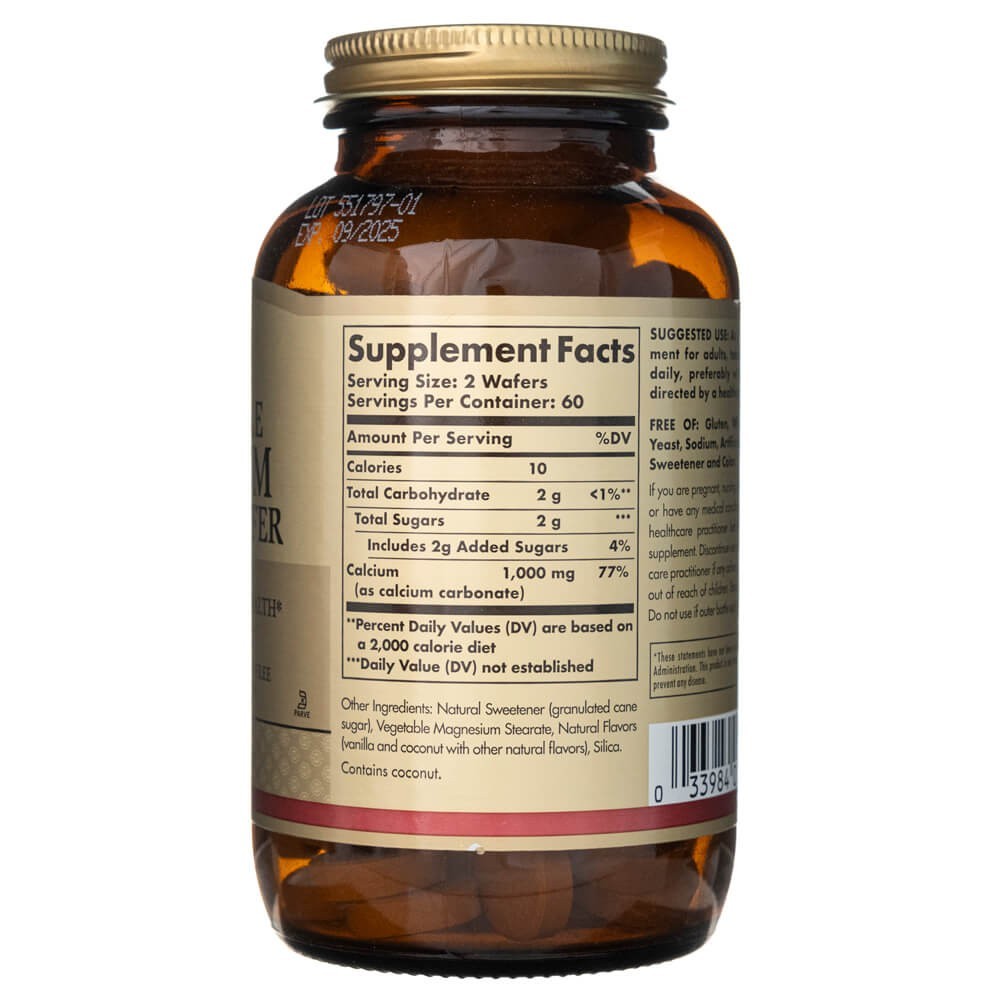 Solgar košļājamais kalcijs 500 mg – 120 tabletes