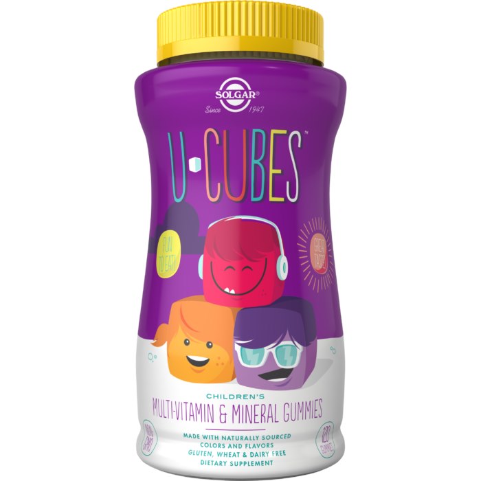 Solgar U-Cubes multivitamīni un minerālvielas bērniem - 120 košļājamās gumijas pastilas