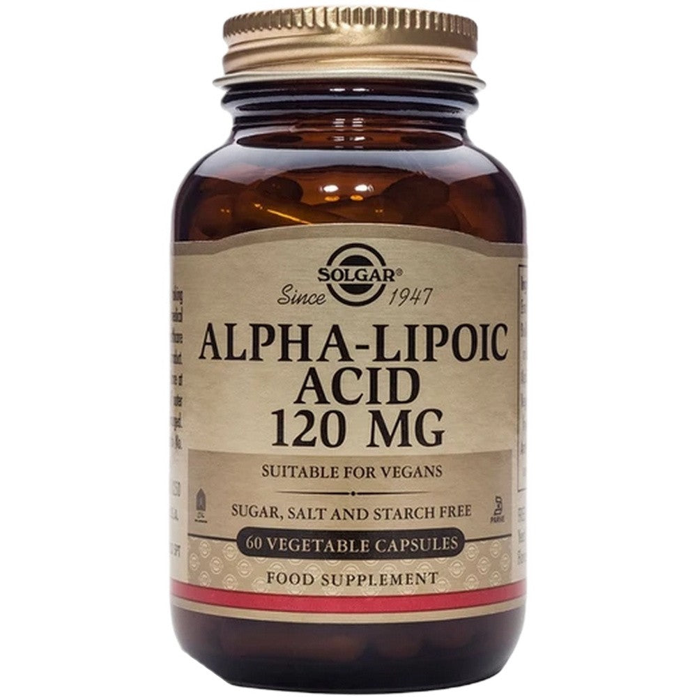 Solgar alfa lipoinė rūgštis 120 mg - 60 kapsulių - Magnis.lt