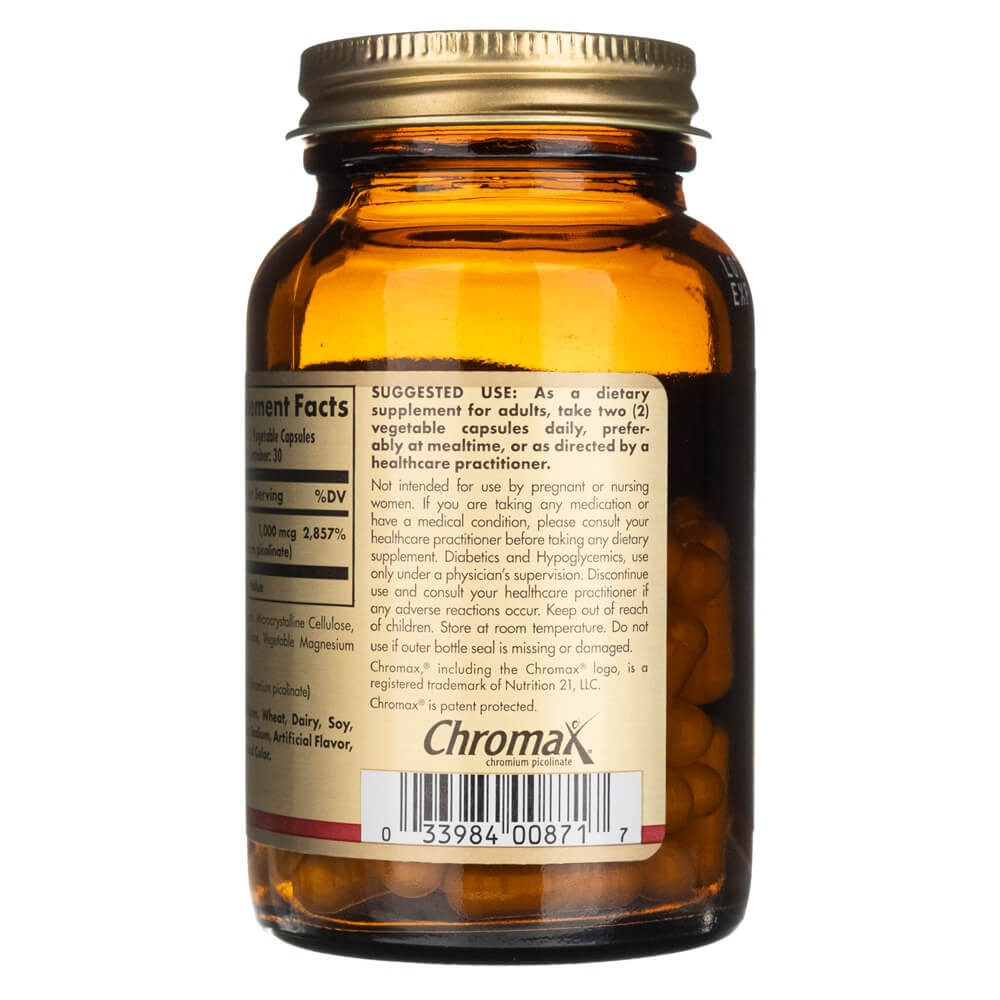 Solgar chromo pikolināts 500 mcg – 60 kapsulas