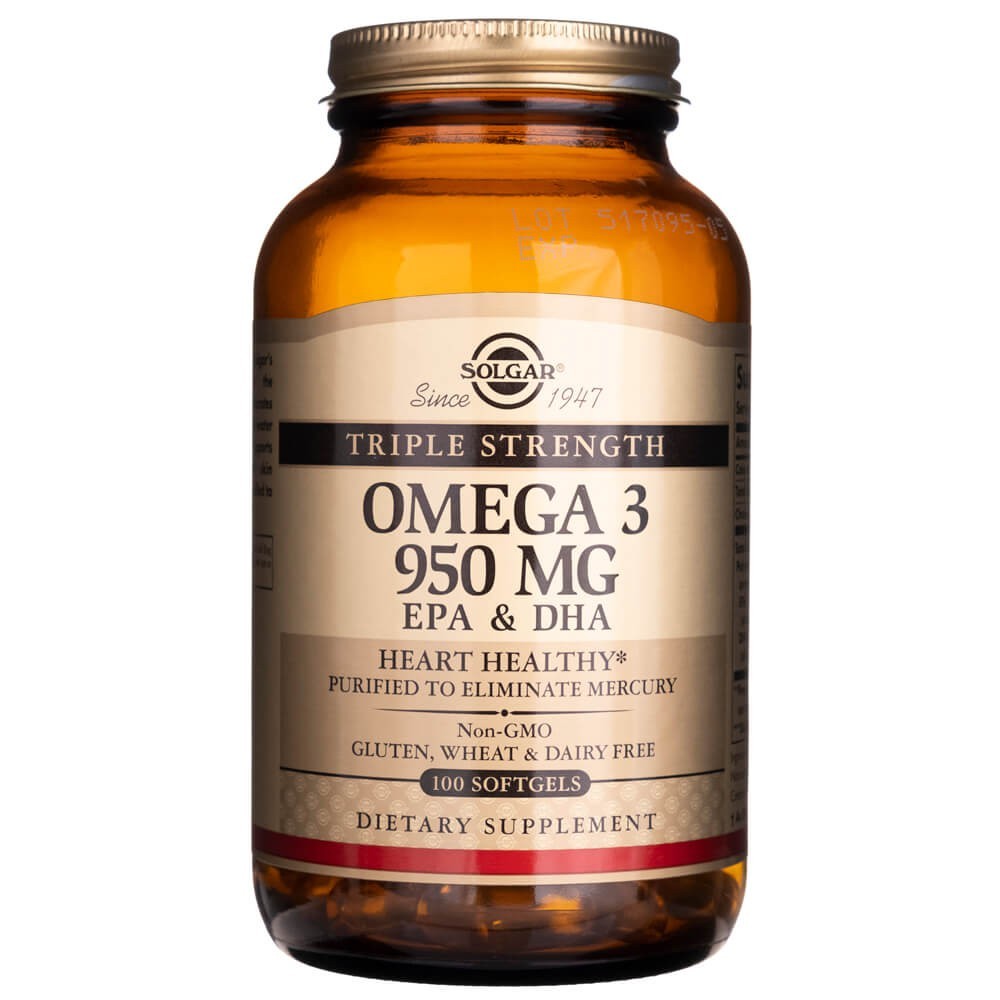 Solgar Triple Strength Omega 3 950 mg – 100 mīkstās kapsulas