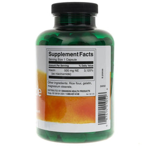 Swanson niacinamidas (niacinamidas) 500 mg - 250 kapsulių - Magnis.lt
