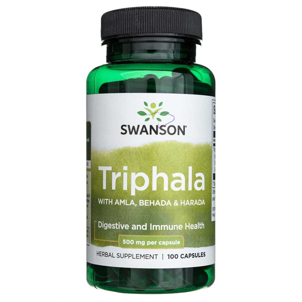 Swanson Triphala su amla, Behada ir Harada 500 mg - 100 kapsulių - Magnis.lt