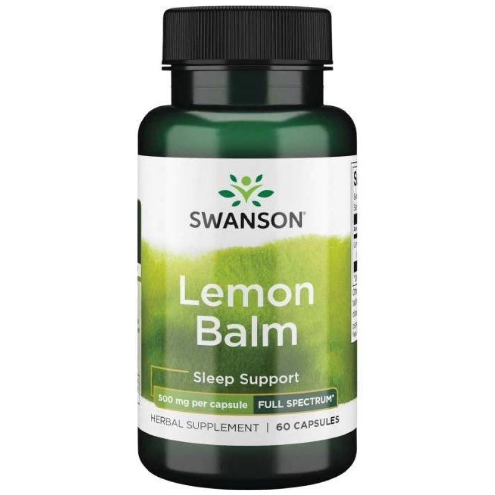 Swanson pilna spektra melisa (Melissa) 500 mg - 60 kapsulas