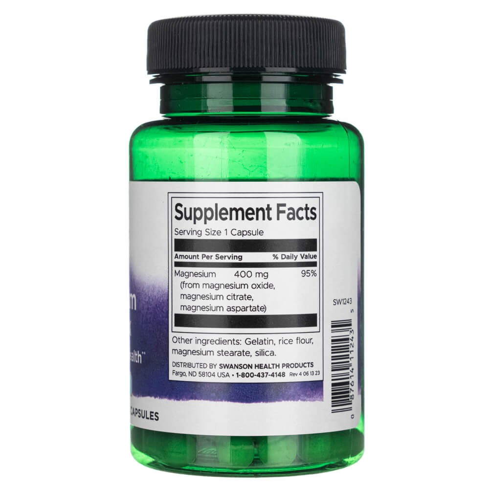 Swanson trīskāršais magnija komplekss (magnijs) 400 mg - 30 kapsulas