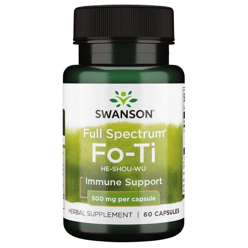 Swanson pilna spektra Fo-Ti (He-Shou-Wu) 500 mg - 60 kapsulas