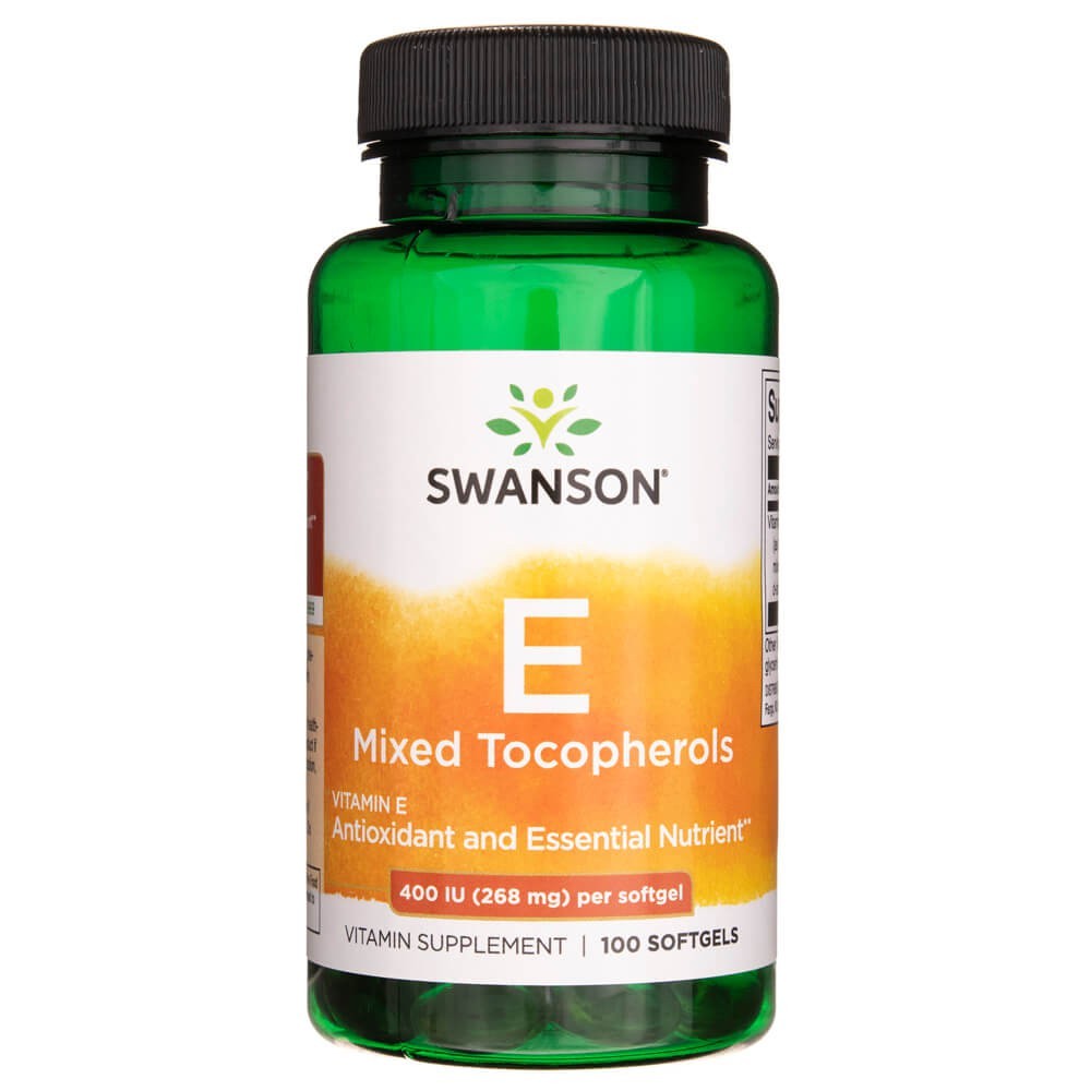 Swanson E vitamīns, jauktie tokoferoli 400 SV - 100 mīkstās želejas kapsulas