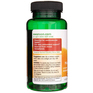 Swanson E vitamīns, jauktie tokoferoli 400 SV - 100 mīkstās želejas kapsulas