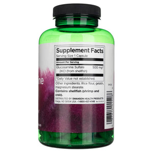 Swanson glikozamīna sulfāts 2KCl 500 mg - 250 kapsulas