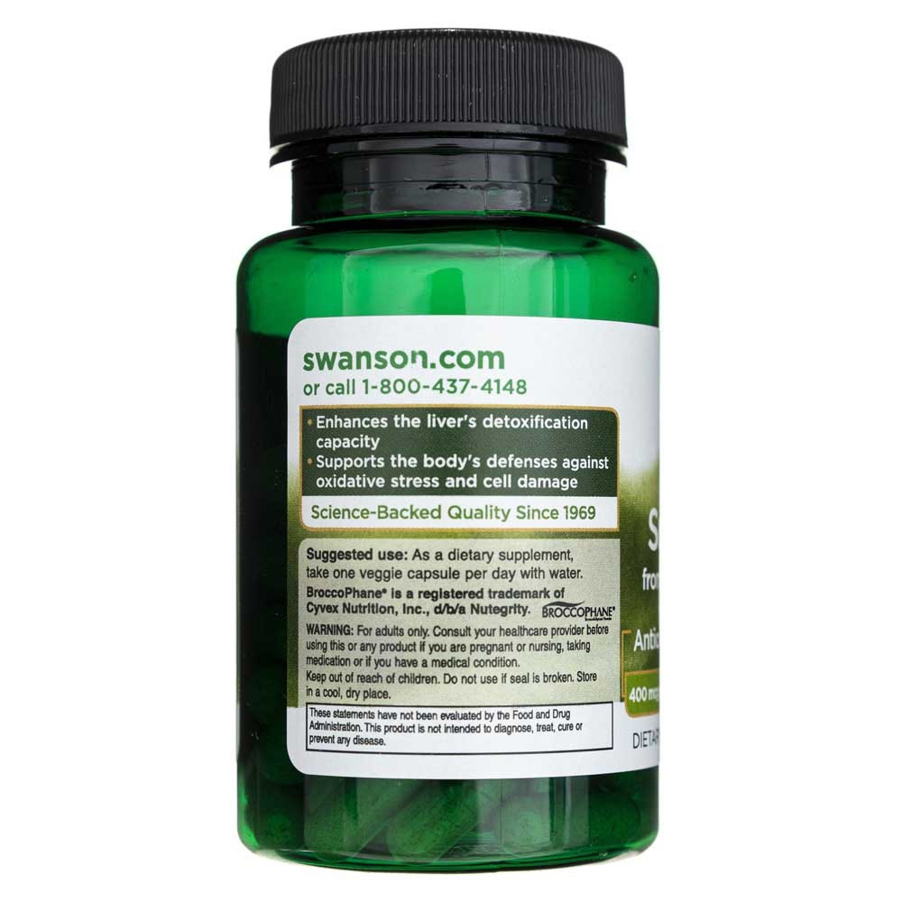 Swanson Sulforaphane from Broccoli 400 mcg - 60gie kapsulių - Magnis.lt