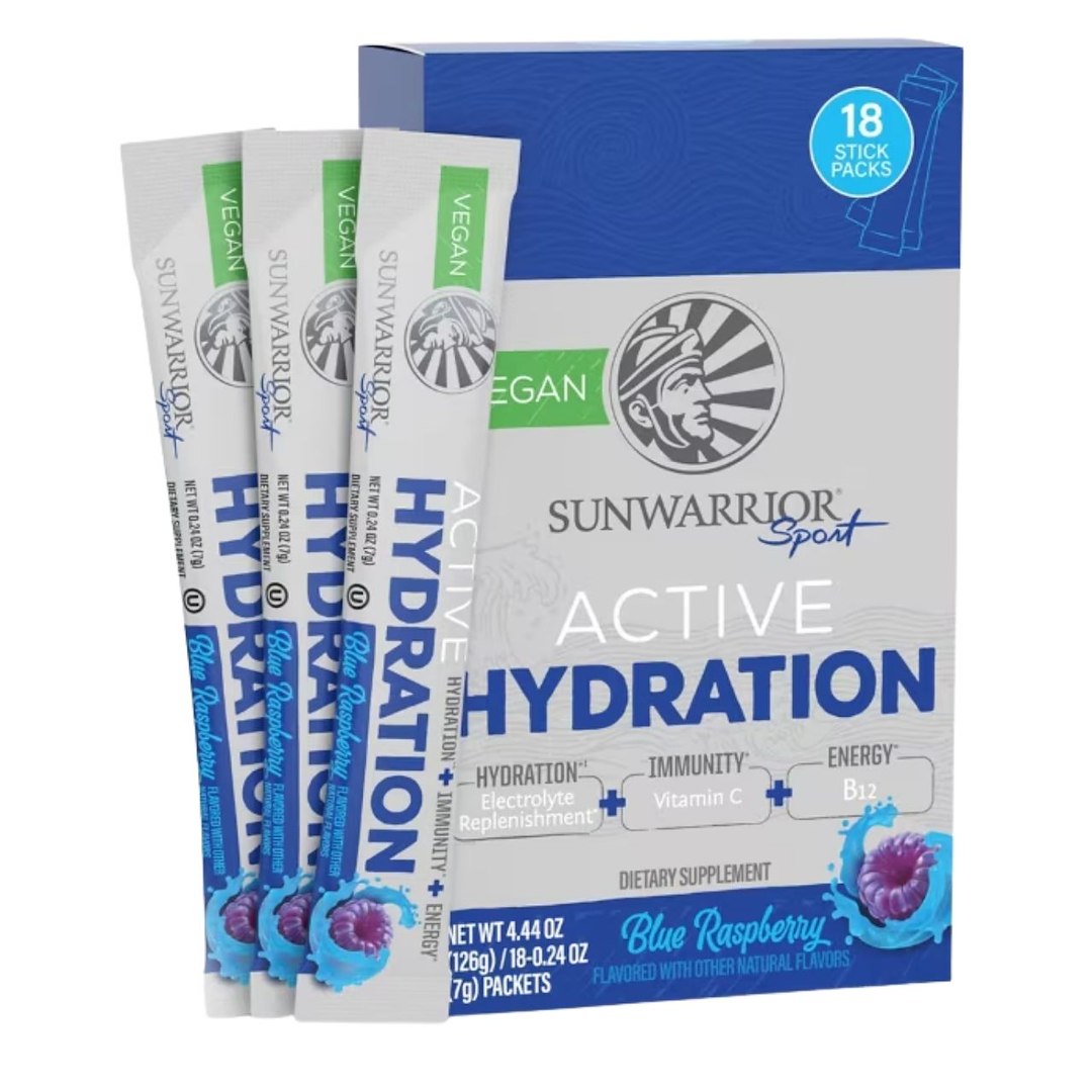 Sunwarrior Warrior Active Hydration elektrolīti, zila avenes - 18 vienības