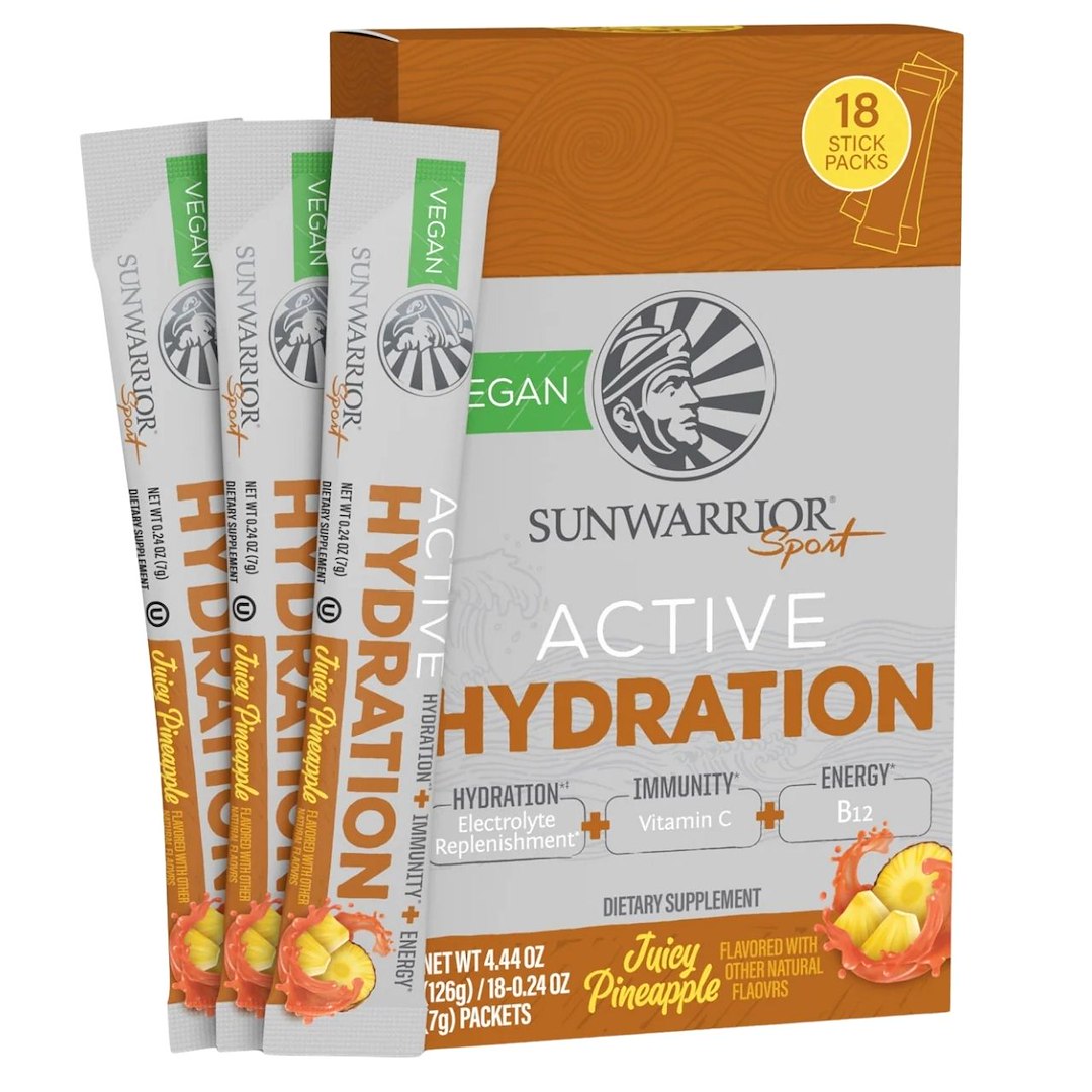 Sunwarrior Warrior Active Hydration elektrolīti, sulīgi ananāsi - 18 vienības