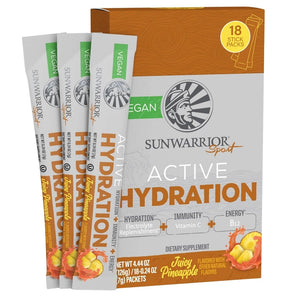 Sunwarrior Warrior Active Hydration elektrolīti, sulīgi ananāsi - 18 vienības